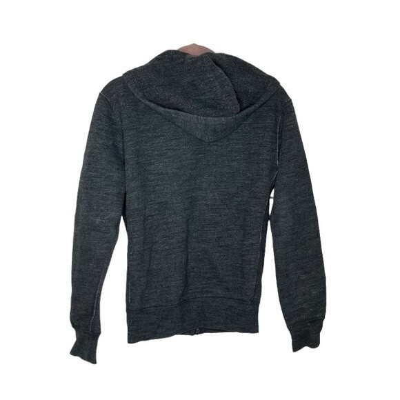 POLO RALPH LAUREN HOODIE Sweat Jacket Full Zip Charcoal Grey Faded Black Size XS - Picture 2 of 9